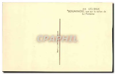 Beaumanière — widok na dolinę La Fontaine — Éd. J. Georoff, n° 418 — Rewers