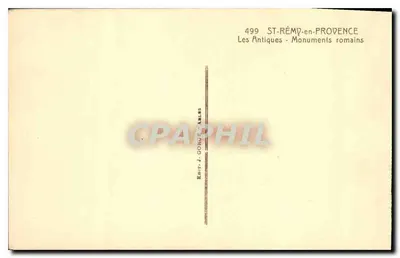St-Rémy-en-Provence — Antyki — Monumenty rzymskie — Wyd. J. Gonçalès — Rewers