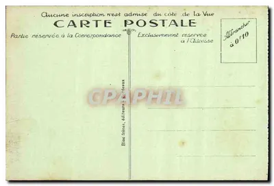 Biarritz (Côte Basque) — O Rocher de la Vierge — Bloc Frères, editores, Bordeaux, n°73 — Verso