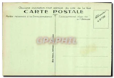 Biarritz (Côte Basque) — Villa 'Belza' — Rhune i łańcuch Pyrenée — Bloc frères, wydawcy - Bordeaux - n° 1447 — Rewers