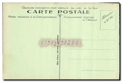 Biarritz (Costa Basca) — O Velho Portos e o Novo Estabelecimento — Bloc frères, editores - Bordeaux — Verso
