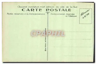 Biarritz (Côte Basque) — Vista general de la Grande Plage y el Casino Municipal — Bloc frères, n° 33 — Reverso