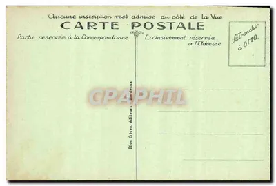 Biarritz / Côte Basque — O Rocher da Virgem — Efeito de Ondas na Dique — Bloc Frères, editores - Bordeaux - n°95 — Verso