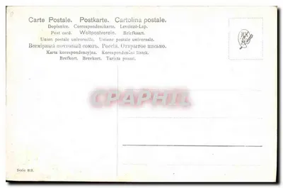 Widok ruin i ścieżek — seria 818 — wydawca nieznany — Rewers