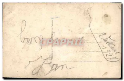 Zimowy krajobraz z młynem wodnym — Wesołych Świąt — wydawca YS n°816 — Rewers