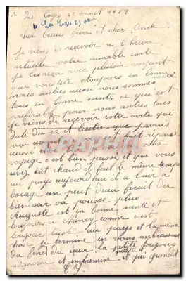 Dziewczynka w sukni z motywami róż i żółci — korona z róż — stara karta pocztowa — Rewers