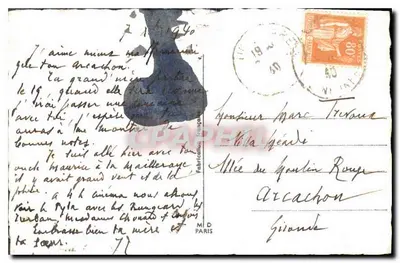 Dwa dzieci w strojach normandzkich — Sa Normandie — Wydawnictwo francuskie — Rewers