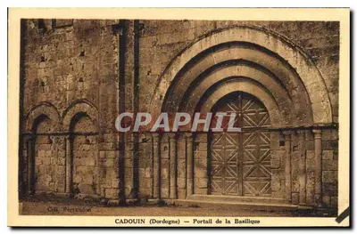 Cadouin (Dordogne) — Portal da Basílica — Coll. Perrandon