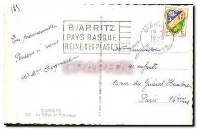 Biarritz — lively beach — C° des Arts Biarritz — Back