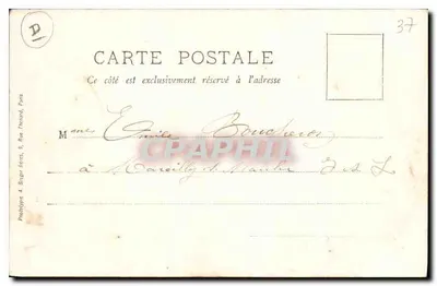 Chinon — Statua di Giovanna d'Arco — M. Huault, libraio, Chinon — Verso