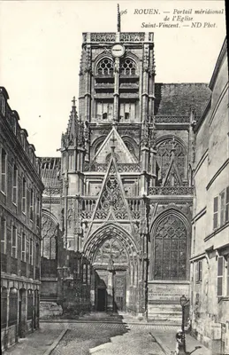Rouen — Południowy portal Kościoła Świętego Wincentego — ND Phot.