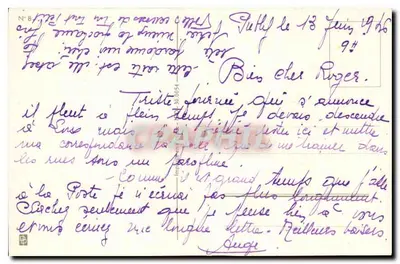 Bouquet tulpen — illustratie ondertekend door J. Candean — N° 8 — Achterkant