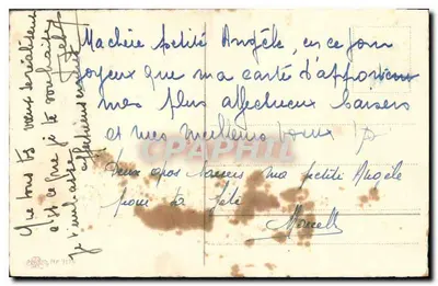 Bouquet de lobelias — Feliz cumpleaños — Tarjeta postal — Reverso