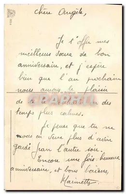 Flores de margaridas — Aniversário — Impressora na Bélgica — Verso