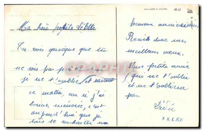 Flores de pensamento e barcos a vela — Aniversário — Impressa na Alemanha — Verso