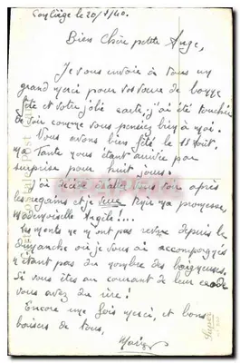 Bouquet van anemoon — gedicht en handgeschreven bericht — uitgever niet zichtbaar — Achterkant