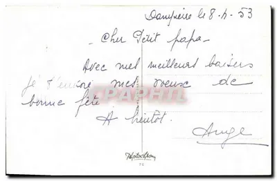 Blumenstrauß in einem Korb — Frohe Geburtstage — Phototachron n°76 — Rückseite