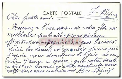 Bouquet van rozen — Gelukkig verjaardag — Uitgave C. Béjui — Achterkant