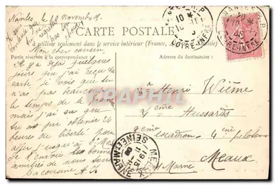 NANTES — O Castelo, as Torres da fachada principal — Coleção R. Guénault, fot.-edit., Nantes — Verso