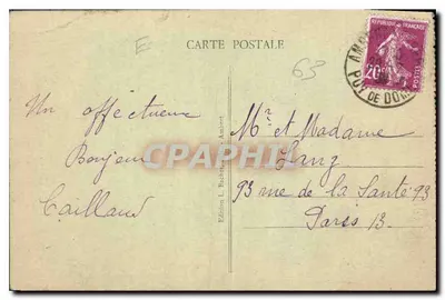 Ambert — Curieuse coutume plusieurs fois séculaire — Édition L. Bachelard, n° 531 — Verso