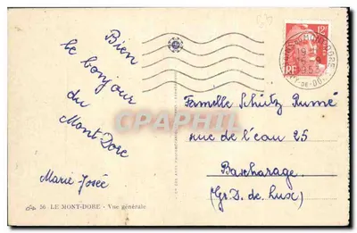 O Mont-Dore — Vista geral — n° 56 — Verso