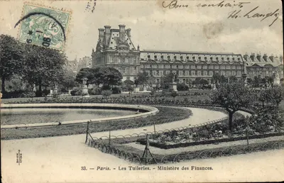 Paris - Os Tuileries - Ministério das Finanças — editor Broncy, n°33