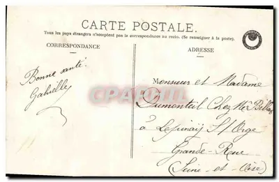 Stara pocztówka Bonne et Heureuse Annee Enfant — Rewers