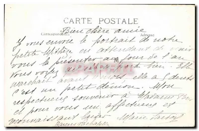 Bebé sobre manta bordada — Mittheze Sardoy, diciembre 1916 — Reverso