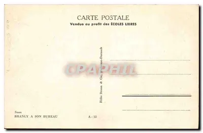 Hélio Branly no seu escritório — Editor Hélio Braun & Cie, Dornach — N° de série A-12 — Verso