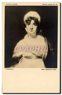 Sra. Siddons — Retrato por Lawrence — Série Oficial do National Gallery, Número da Série 42