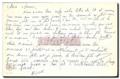 Róże i ptak — Szczęśliwego Dnia — C. Nive, nr 439 — Rewers