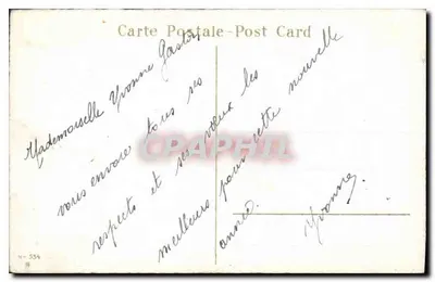 Bukiet róż i niebieskich kwiatów — Szczęśliwy Nowy Rok — Karta pocztowa nr 534 — Rewers