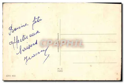 Paisagem com casa e ponte — desenho de G. DIAKOFF — série 4525, M. D. Paris — Verso