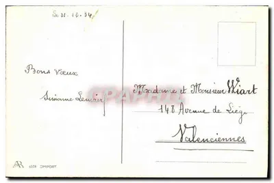 Vila nevada — cena invernal — AR Import n° 4578 — Verso