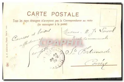 Menina pequena com vestido verde — editor K.F. Éditeurs, Paris, série 1902 — Verso