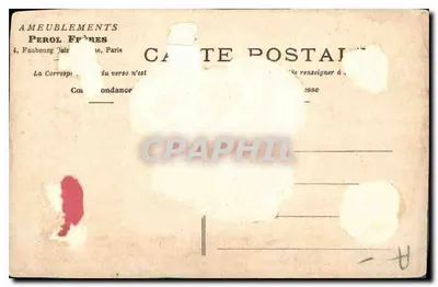 Interior de uma sala rustica — Mobiliário Gaullien — Perol Frères, 4, Faubourg Saint-Antoine, Paris — Verso