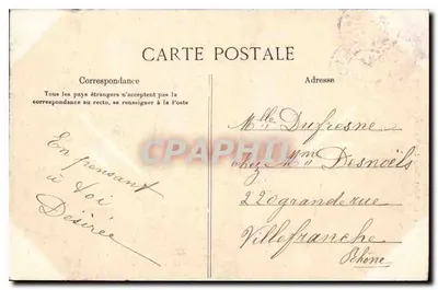 Saint-Enogat — A Goule-aux-Fées — G. F. n°4155 — Verso