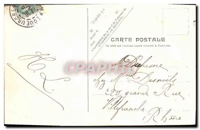Cherbourg — A Igreja da Trindade — V.P. Paris, No. 14 — Verso