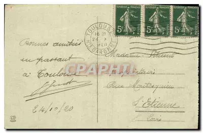 Toulouse - Ogólny widok na Garonne — Fototypia Labouche Frères, Toulouse — Rewers