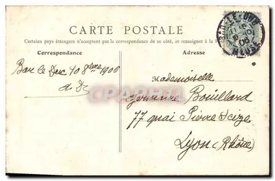 Bar-le-Duc (Meuse) — Statua Marszałka Excelmans — B. F., Paryż — Rewers