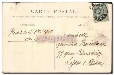 Reims — Katedra Świętego Remiga, Mały Portal — Wydawca nieznany, nr 90 — Rewers
