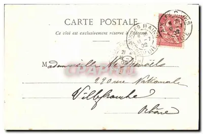 Aix-les-Bains — Cascada y Molino de Gresy — Edición Giletta, fot. Née, n° 8120 — Reverso