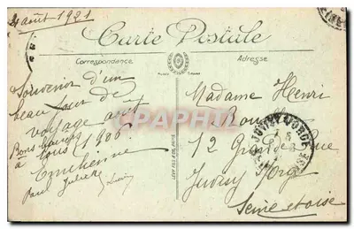 Trouville — A Chegada do Navio do Havre — LL — Verso