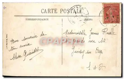 Chinon — O Castelo, O Muro Romano e A Torre do Moulin — LL. — Verso