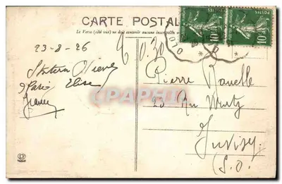 Pau - Castelo de Henri IV - Fachada e Entrada — Les Basses-Pyrénées, editor não identificado, n° 40 — Verso
