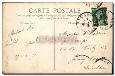 Listieux Vista Generale — A. & C. Editore Listieux — Verso