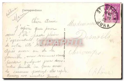 St-CLAUDE e o Bayard (alt. 956 m) — Jura-Touriste — Editora Jura-Touriste — Verso