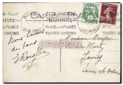 Biarritz — I Rochi della Villa Belza — Verso