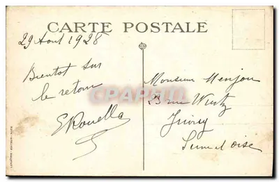 Biarritz — A Grande Praia e o Casino Municipal — Editor Lepâtre, n°8 — Verso