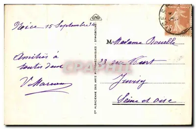 Nice — Pałac Mediteranee i Promenada Anglijska — n°406 — Rewers